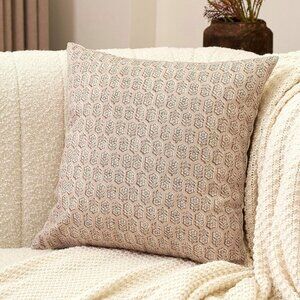 Floral Pillow Couch Decorative Throw Accent Sofa Cloud Cream Covers 18x18 1PC